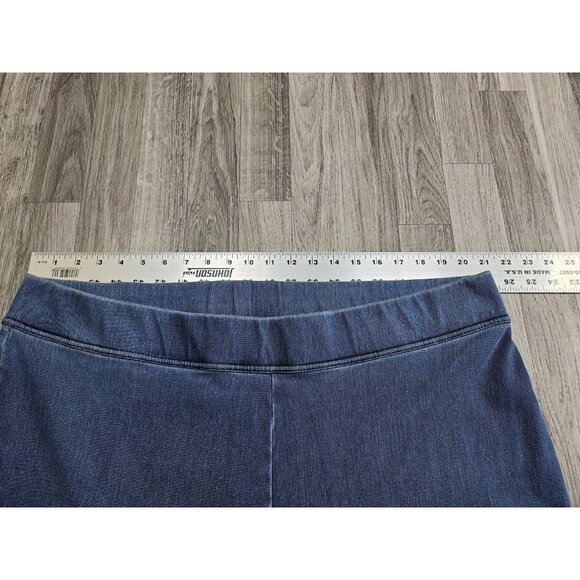 Lands End Pants Womens 3X (24W - 26W) Blue Pull On Stretch Denim Jeggings Plus - Picture 7 of 11